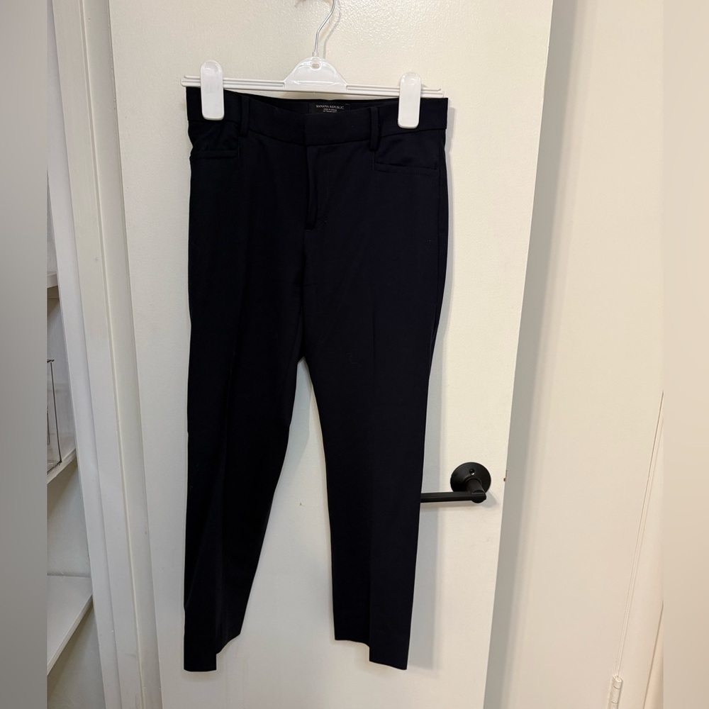 Banana republic navy slim ankle pant